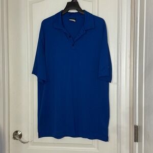 Nike Golf Dri-FIT Polo Shirt Blue XL‎ Mens Short Sleeve Athletic Performance